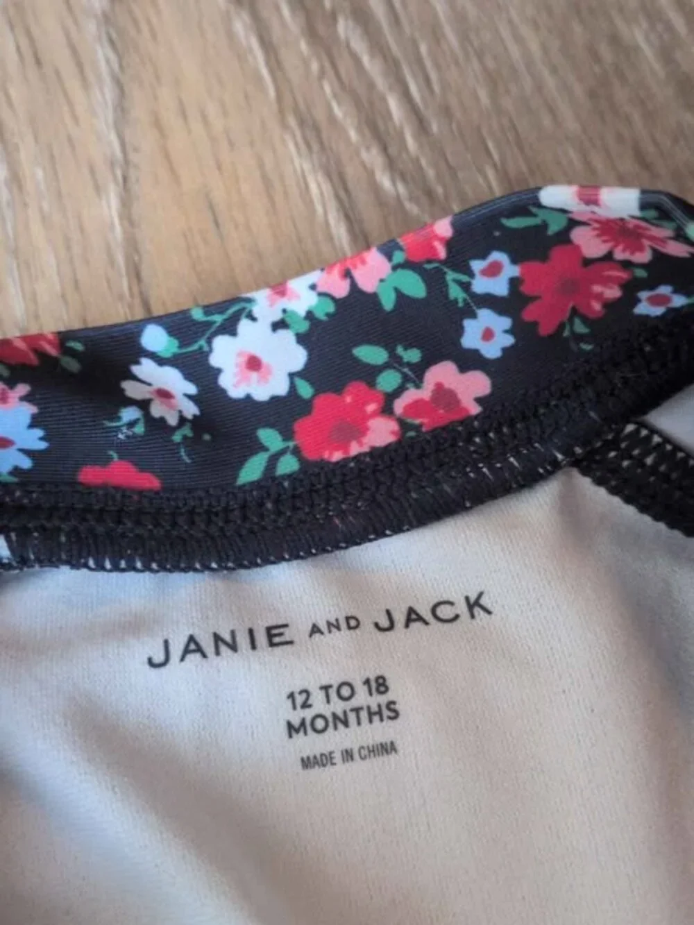 Janie and Jack floral long sleeve swimsuit 12-18 months